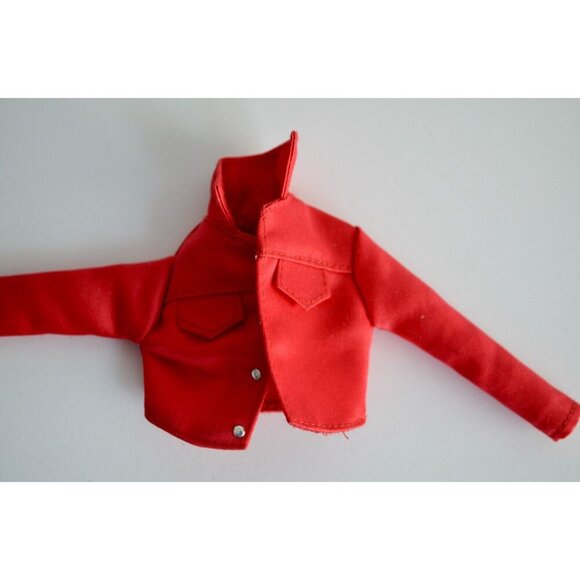 Mattel Barbie Red Crop Cropped Jacket - Picture 2 of 3